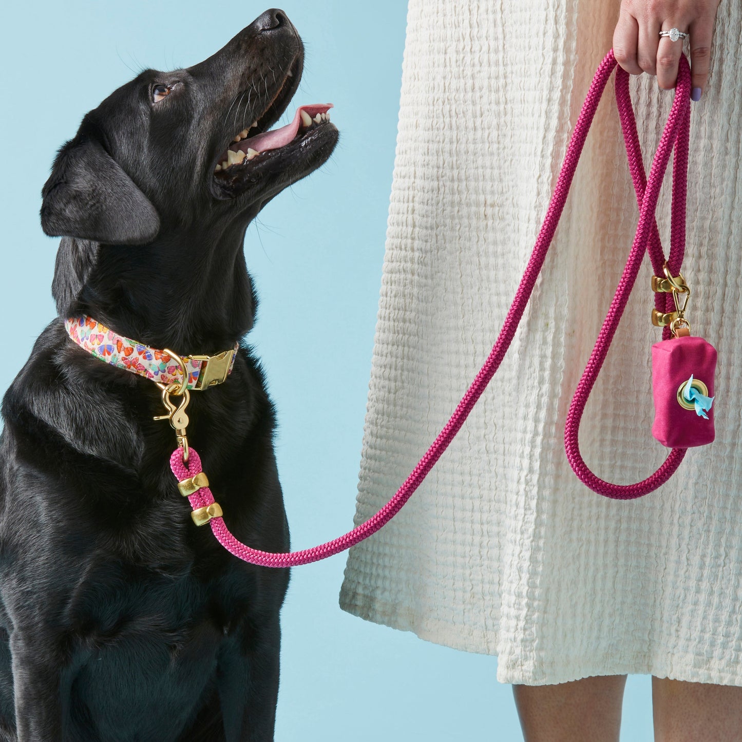 Hot Pink Rope Dog Leash