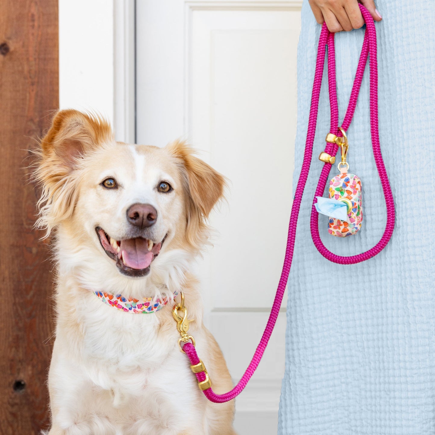 Hot Pink Rope Dog Leash