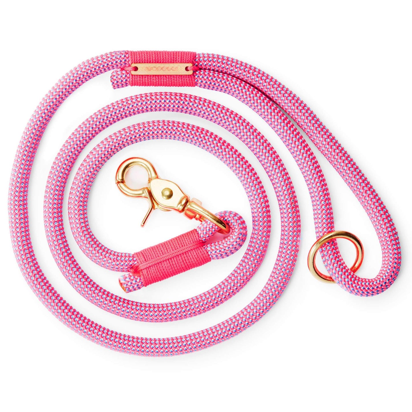Watermelon Pink Rope Dog Leash