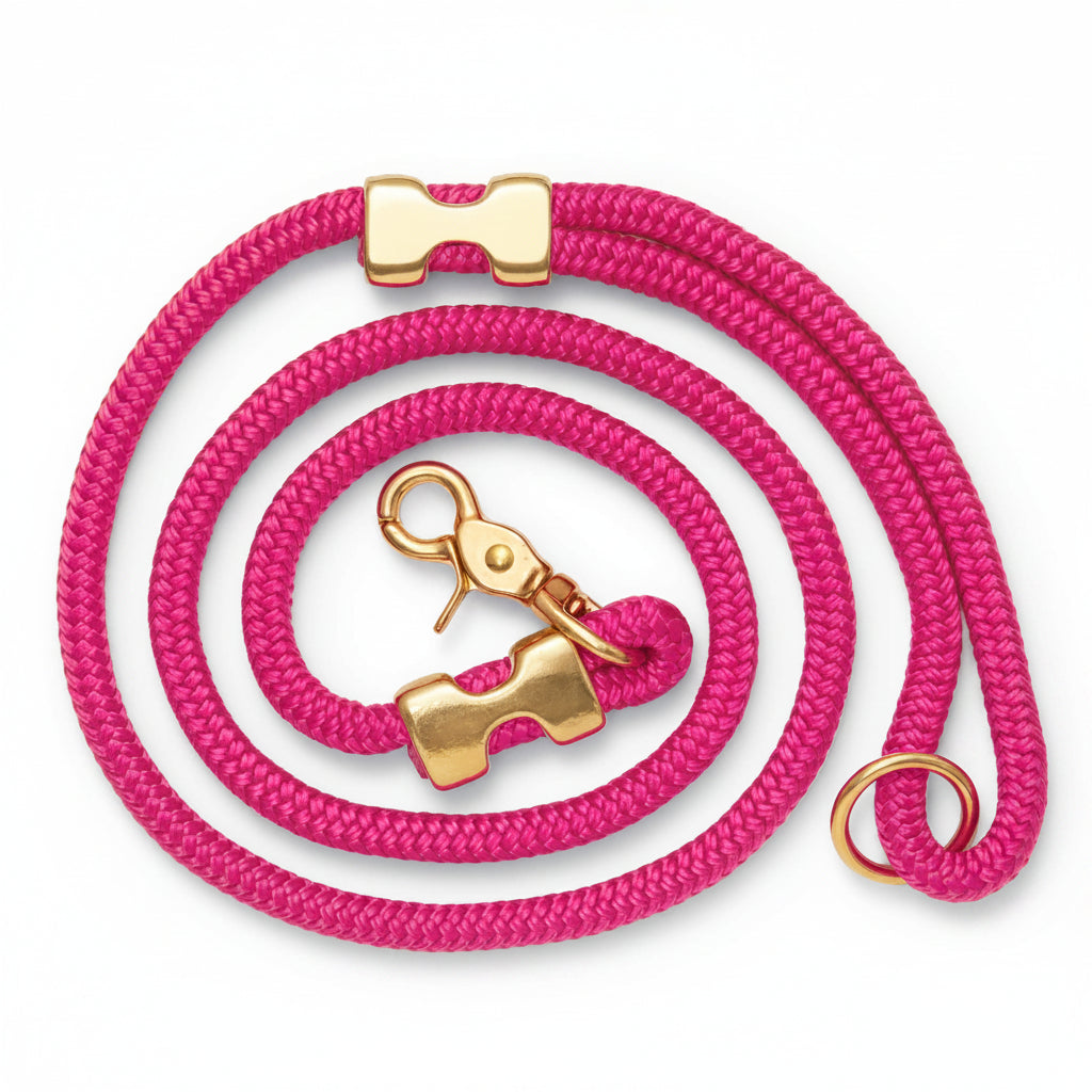 Hot Pink Rope Dog Leash